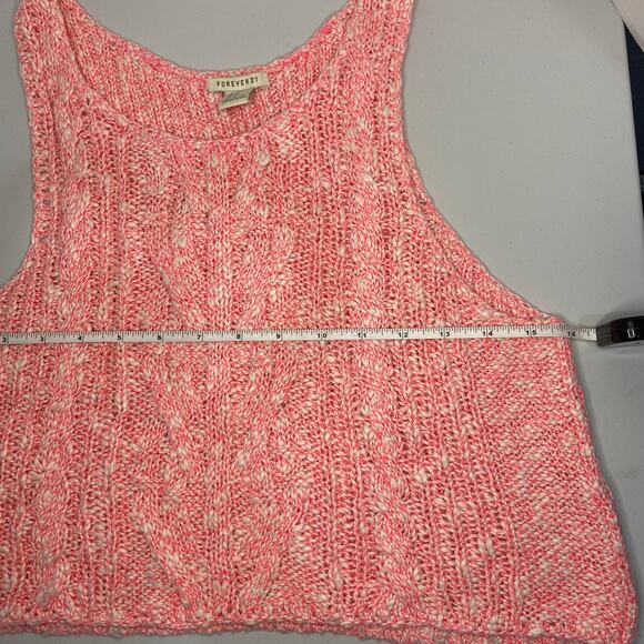 Forever 21 knit pink crop top Size Medium - Picture 6 of 7